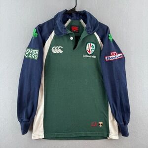London Irish Rugby Shirt Mens Small Canterbury Cotton Long Sleeve Jersey